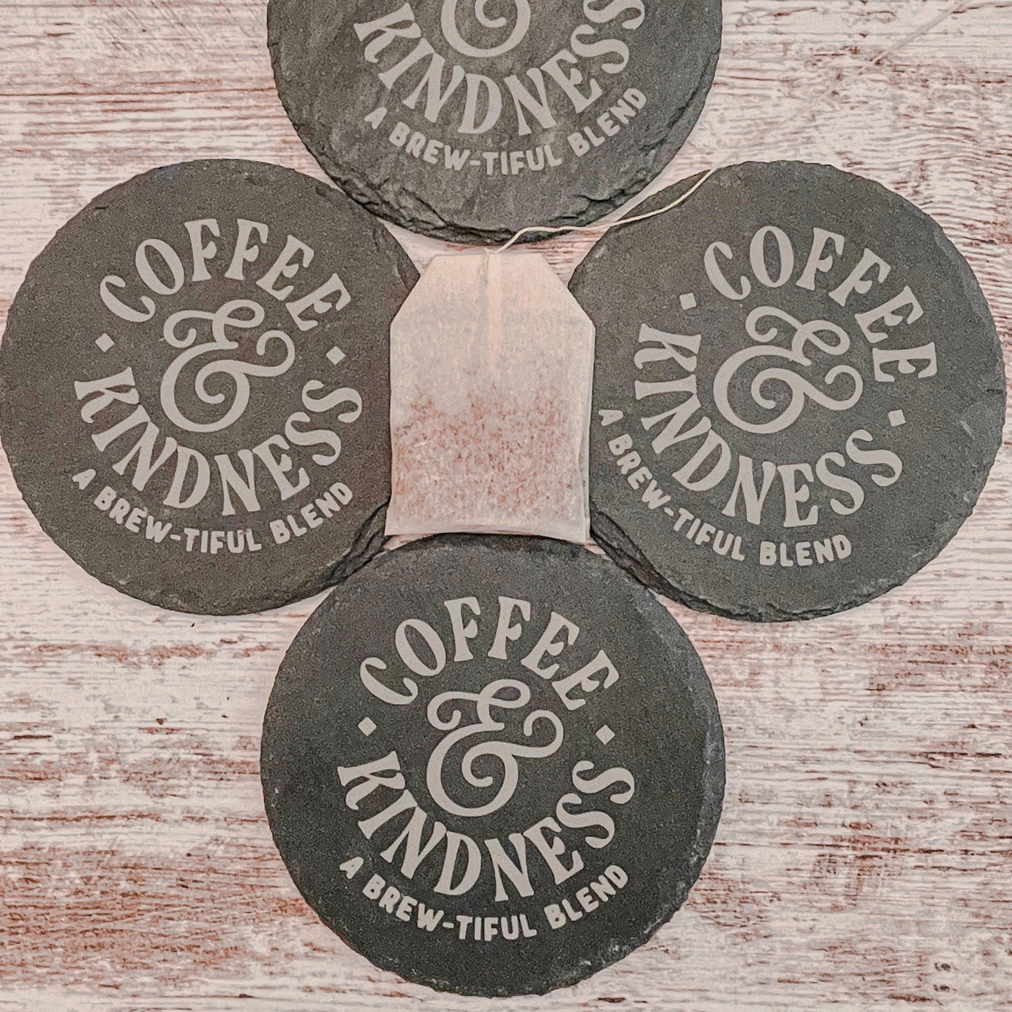 Coffee and Kindness Home Decor Coffee Lover Gift For Friend Coffee Shop Coaster Coffee Table Decor