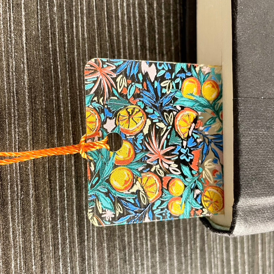Juicy Orange Slice Bookmark with Tassel | Fun Summer Gift for Book Lovers | Citrus Reading Accessory for Her