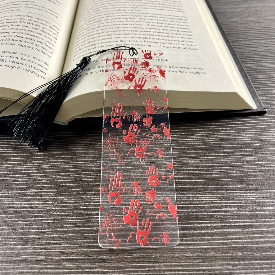 Killer Read Bookmark – Bloody Handprints for Thriller, Mystery & Crime Book Lovers | Creepy Gift for Readers Who Love a Plot Twist