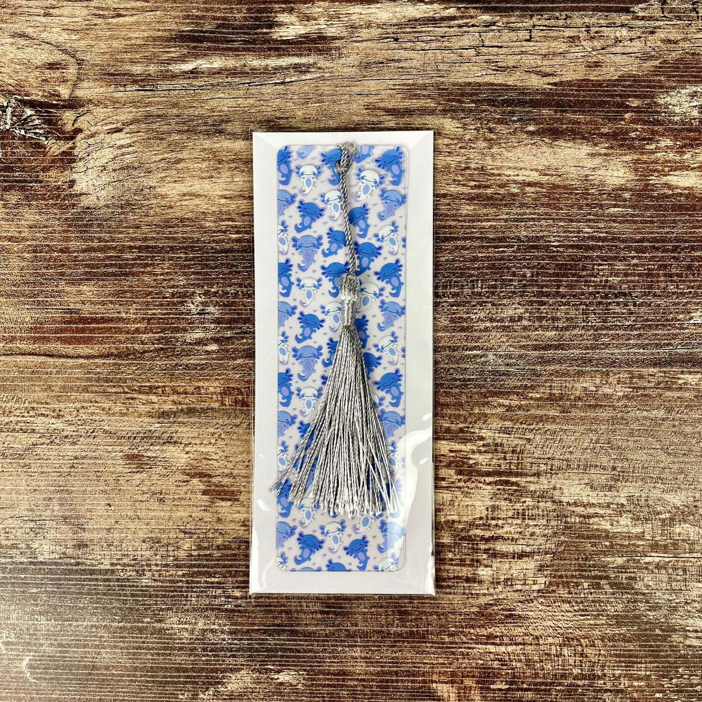 Blue Axolotl Bookmark | Cute Bookmark for Kids & Animal Lovers | Fun Gift for Readers | Kawaii Reading Accessory with Tassel