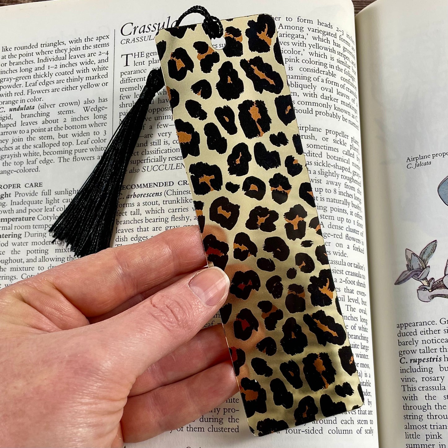 Leopard Print Acrylic Bookmark – Cute Book Lover Gift – Stylish Reading Tracker