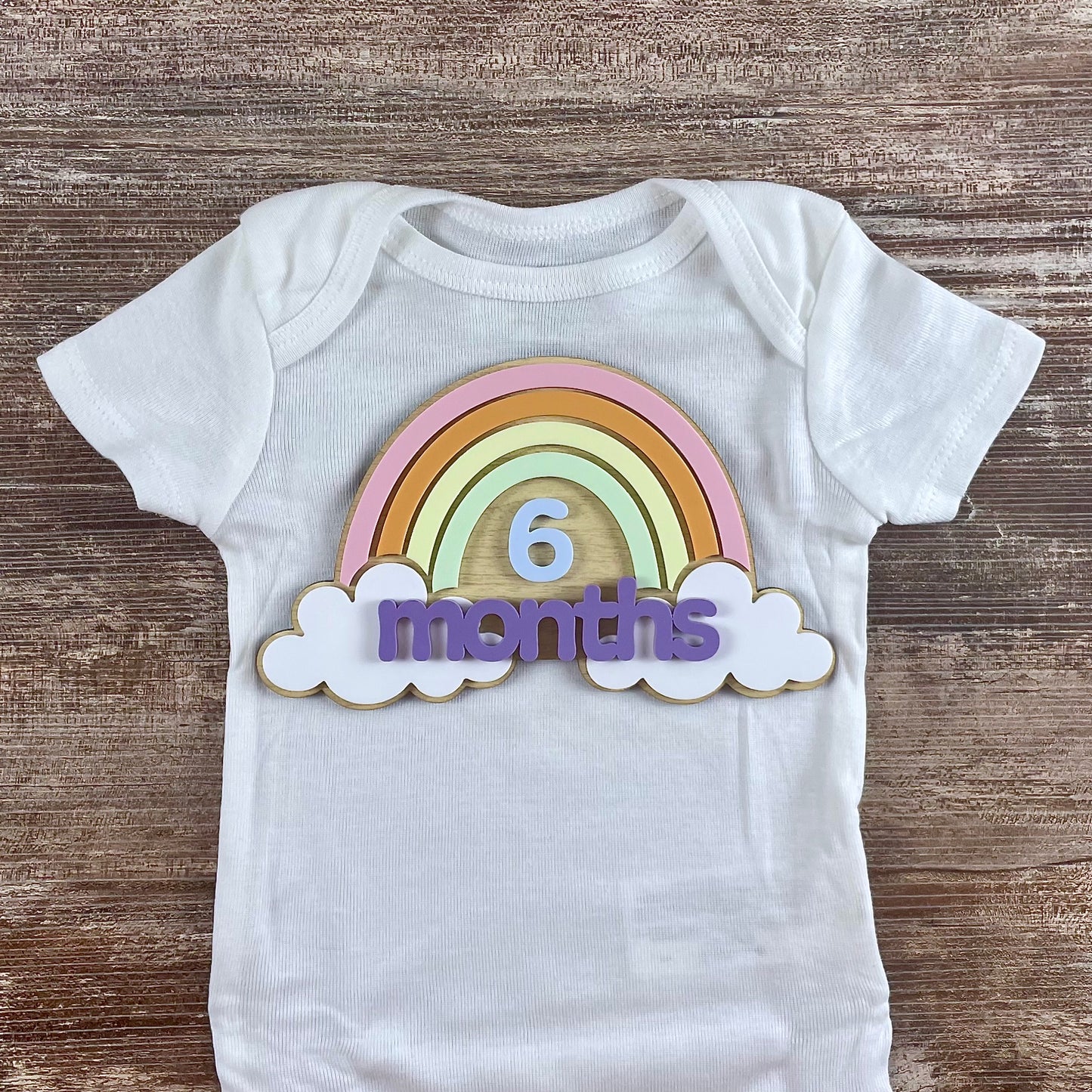 Rainbow Baby Milestone Sign β Monthly Photo Prop for Newborn β Interchangeable Acrylic Numbers β Baby Shower Gift β Nursery Decor