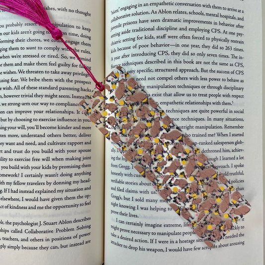 Capybara Bookmark with Tassel | Funny Animal Bookmark for Readers | Laser Cut Clear Flex Book Lover Gift