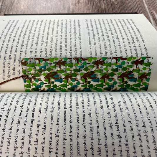 Bigfoot Bookmark with Tassel | Funny Sasquatch Forest Bookmark