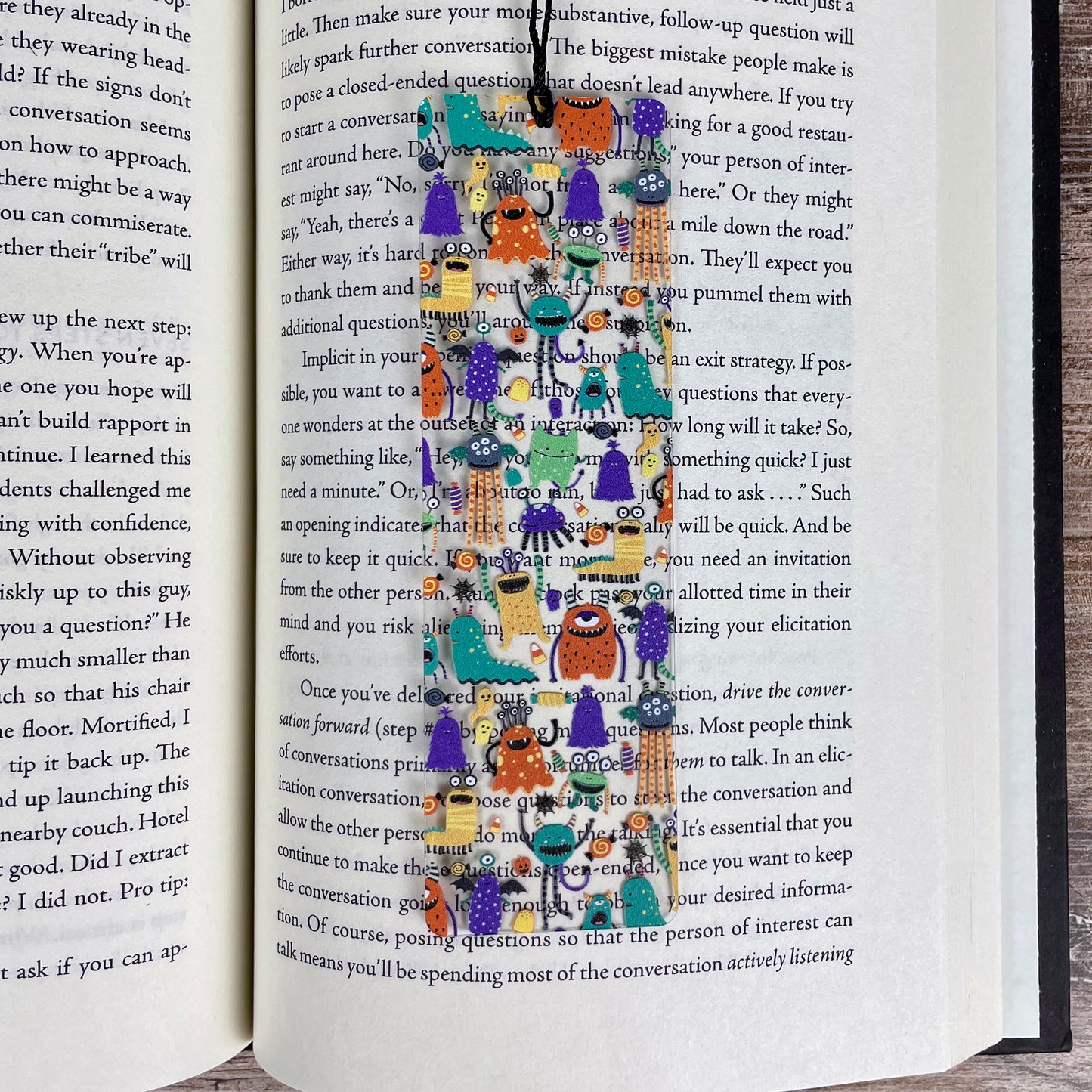Colorful Monster Halloween Bookmark β Cute Spooky Kids Bookmark with Tassel β Fun Ghost & Candy Design β Teacher Reward or Book Lover Gift