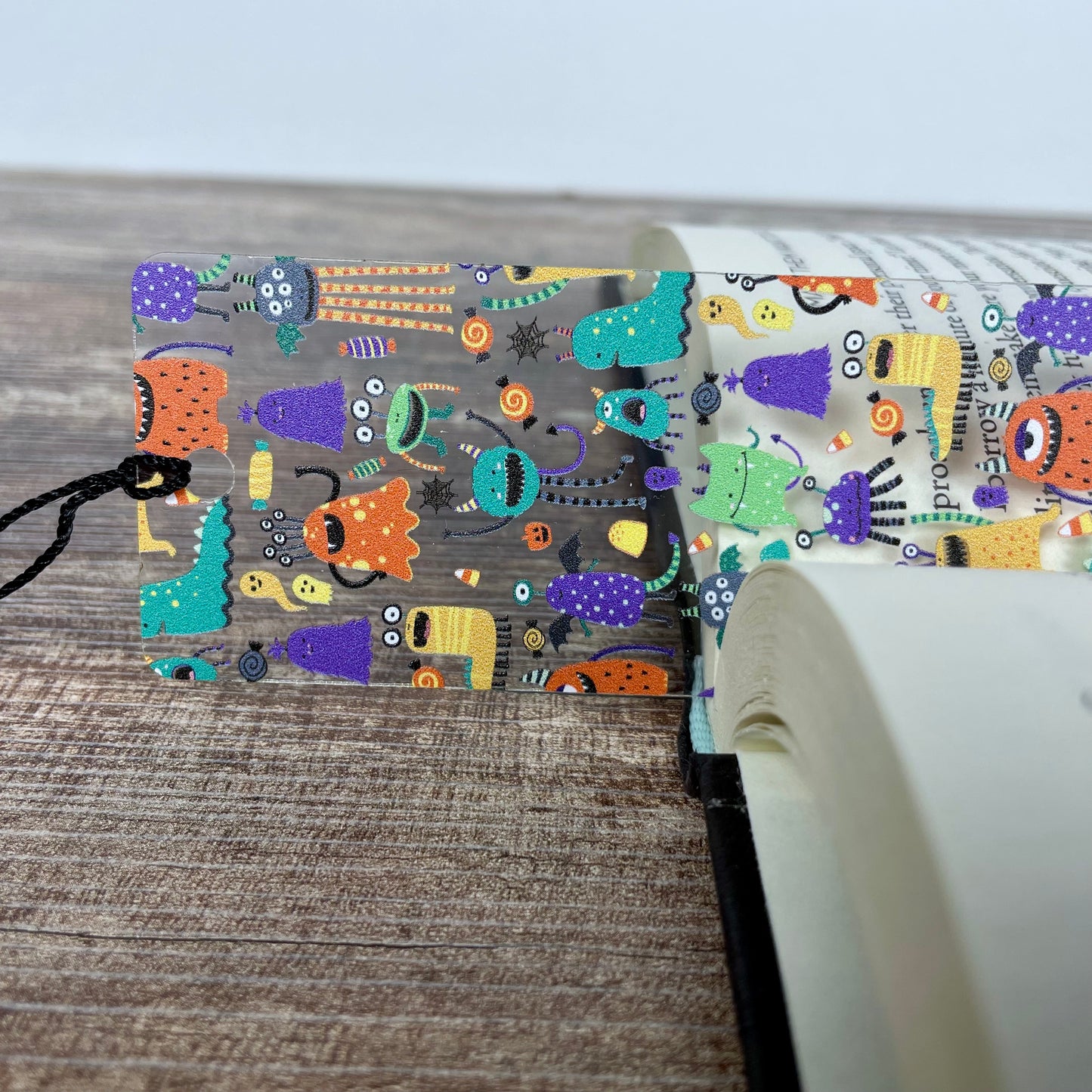 Colorful Monster Halloween Bookmark β Cute Spooky Kids Bookmark with Tassel β Fun Ghost & Candy Design β Teacher Reward or Book Lover Gift