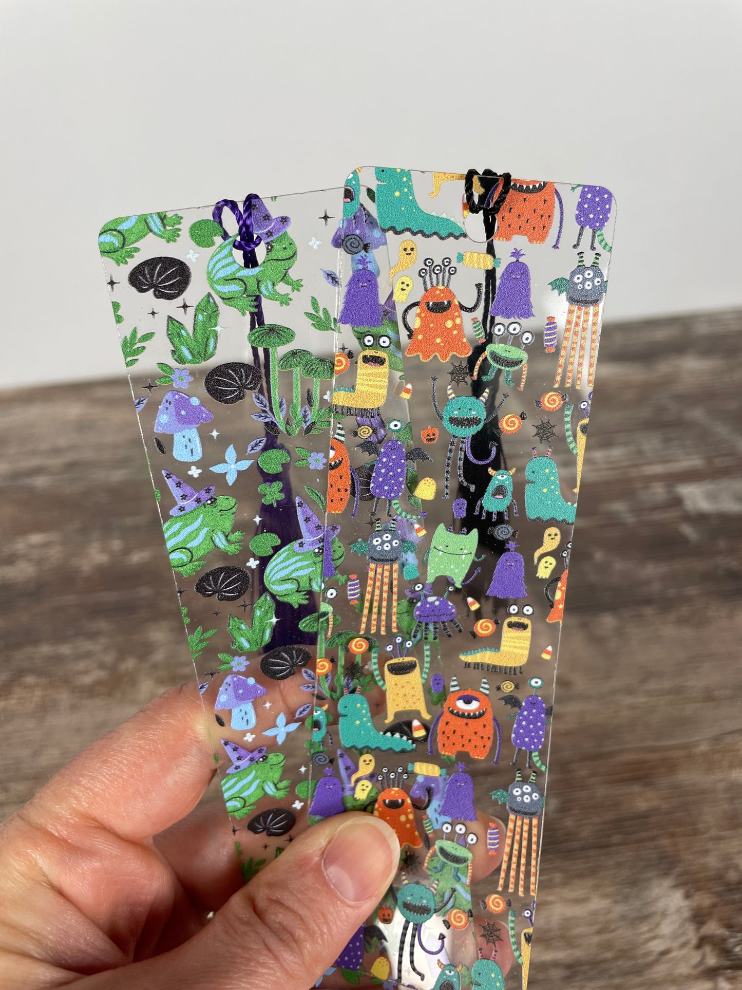 Colorful Monster Halloween Bookmark β Cute Spooky Kids Bookmark with Tassel β Fun Ghost & Candy Design β Teacher Reward or Book Lover Gift