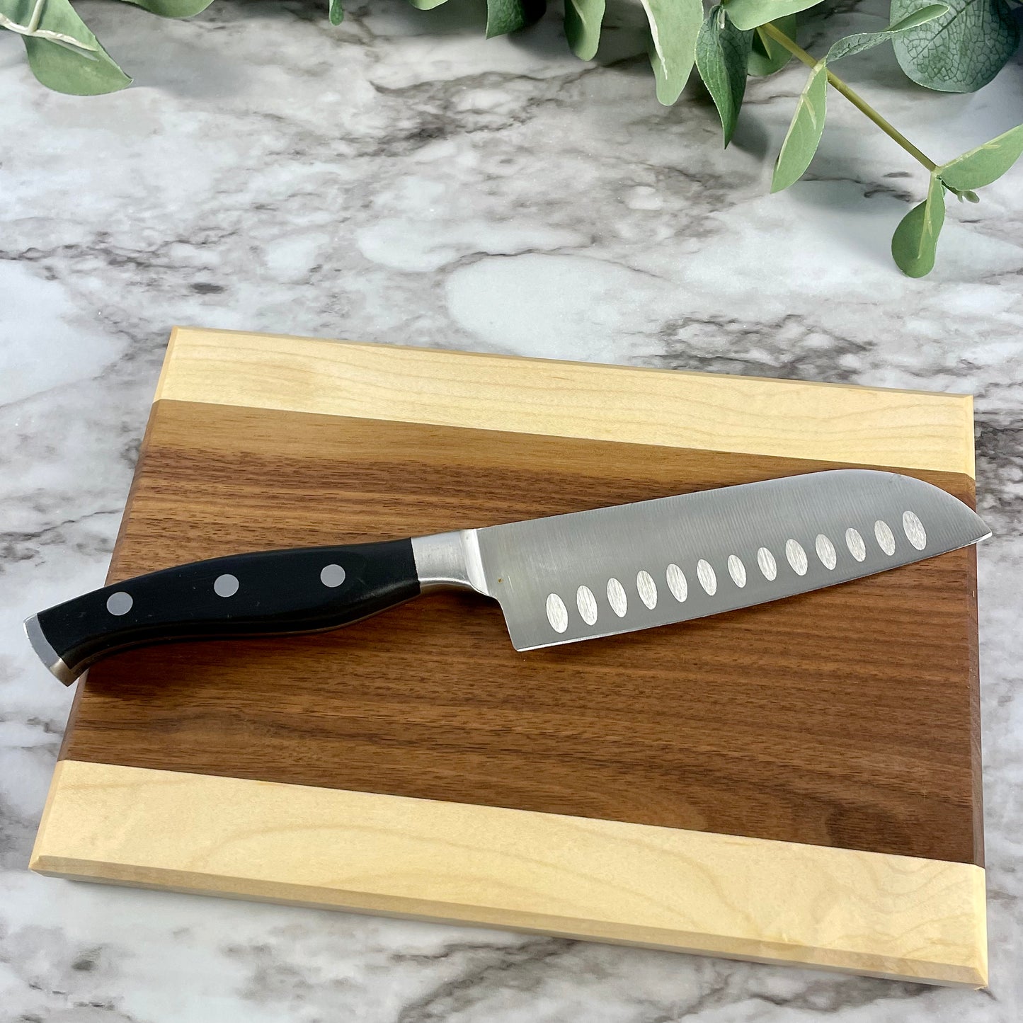 Handmade Walnut and Maple Cutting Board | Two-Tone Wood Charcuterie Board | Housewarming Gift | Kitchen Decor