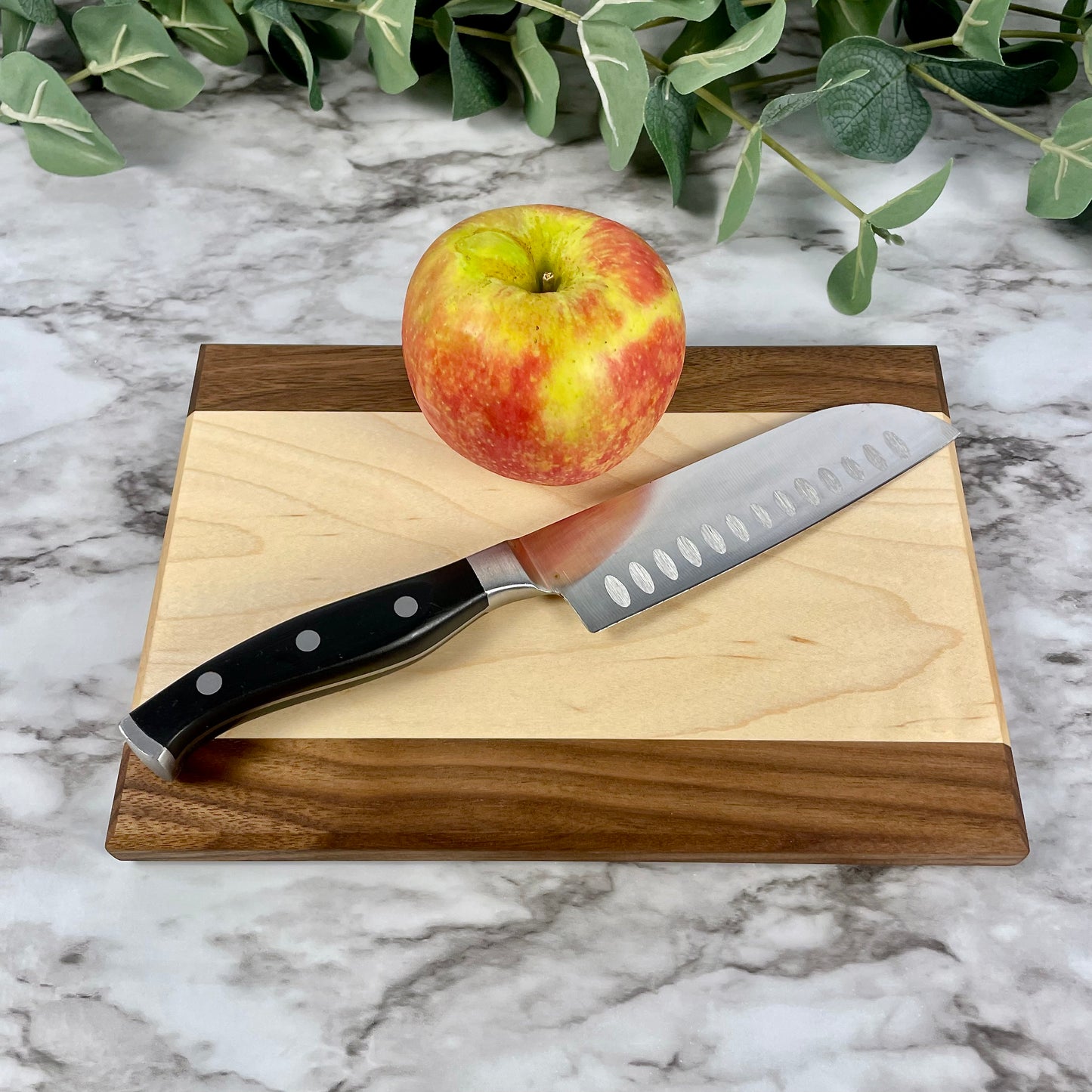 Handmade Walnut and Maple Cutting Board | Two-Tone Wood Charcuterie Board | Housewarming Gift | Kitchen Decor