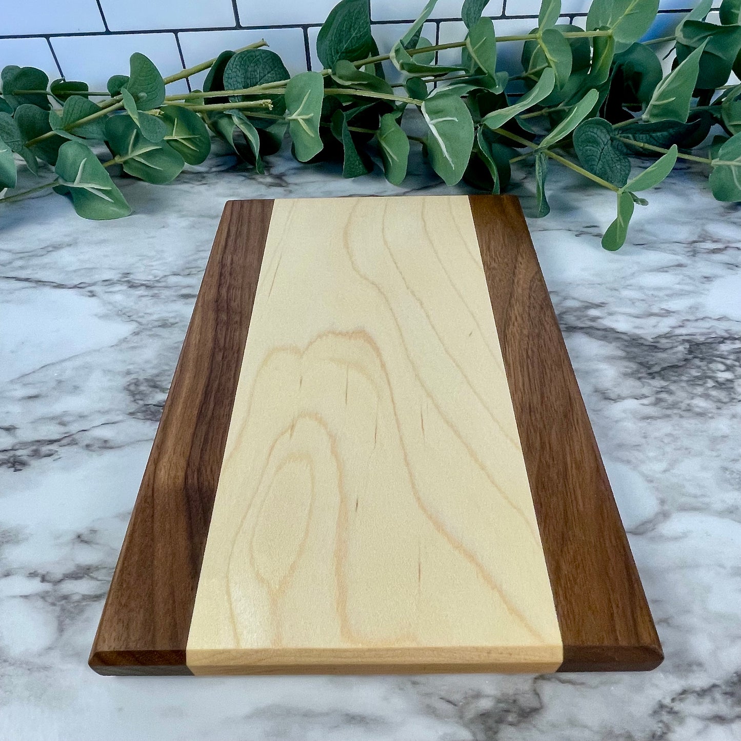 Handmade Walnut and Maple Cutting Board | Two-Tone Wood Charcuterie Board | Housewarming Gift | Kitchen Decor