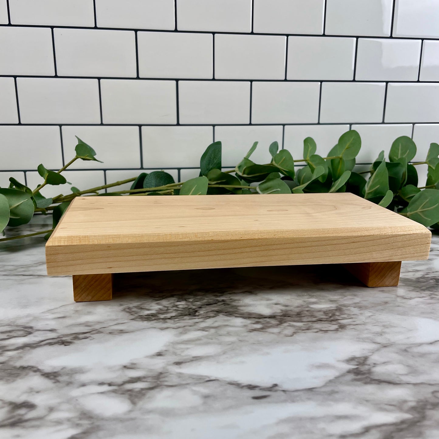 Wood Riser Stand – Walnut, Maple, or Cherry | Sink Organizer, Candle Tray, Plant Stand, Centerpiece Riser, Rustic Home Decor