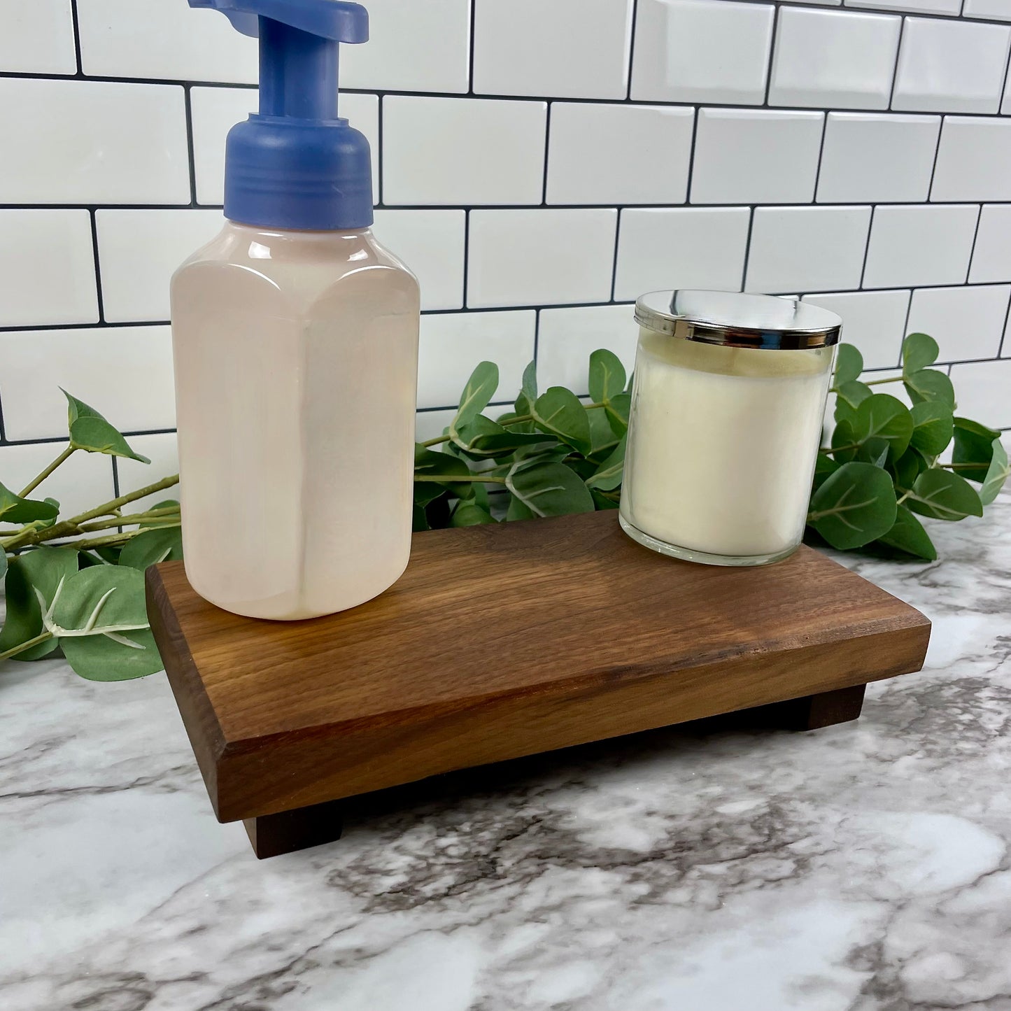 Wood Riser Stand – Walnut, Maple, or Cherry | Sink Organizer, Candle Tray, Plant Stand, Centerpiece Riser, Rustic Home Decor