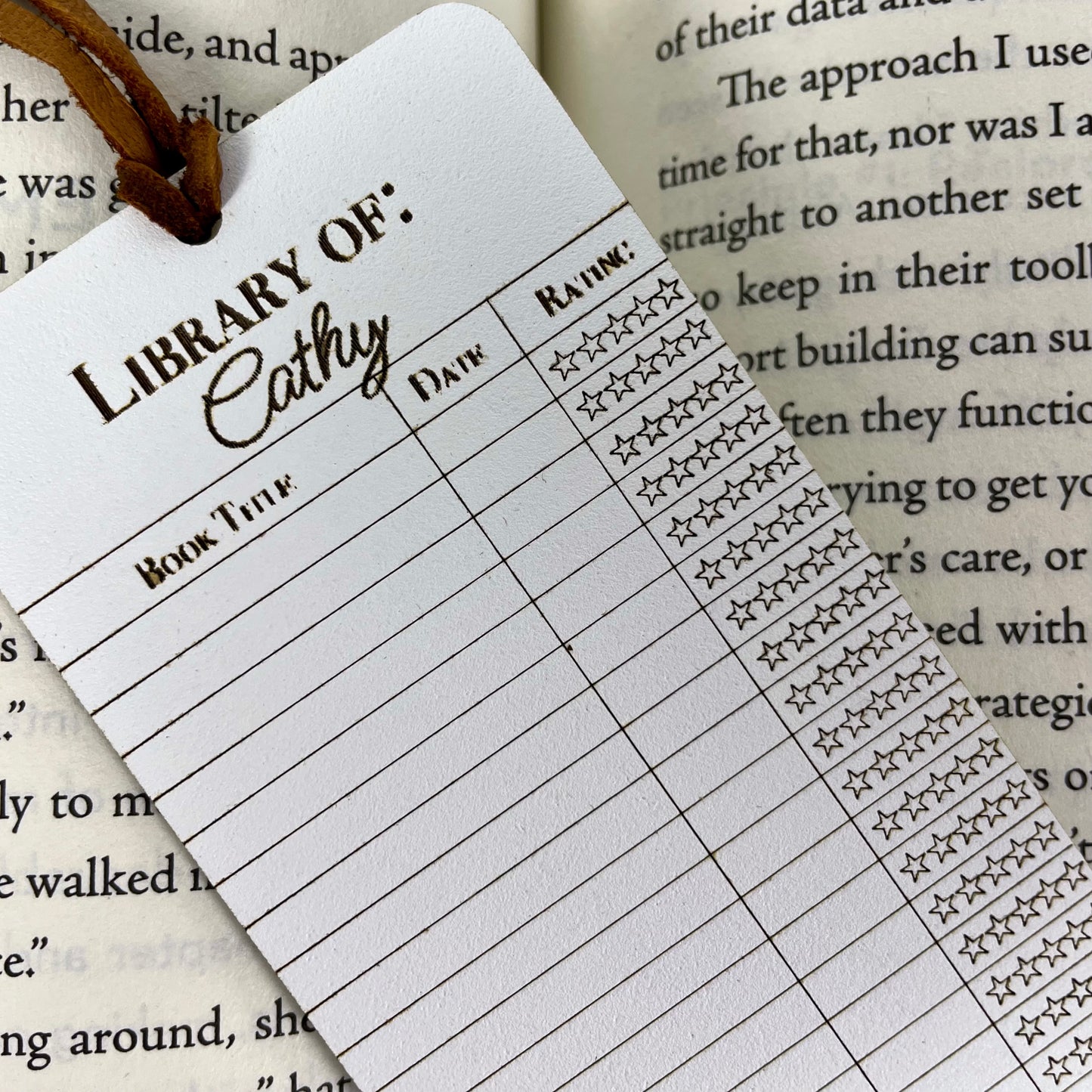 Personalized 2025 Reading Log Bookmark: Book Lover Gift