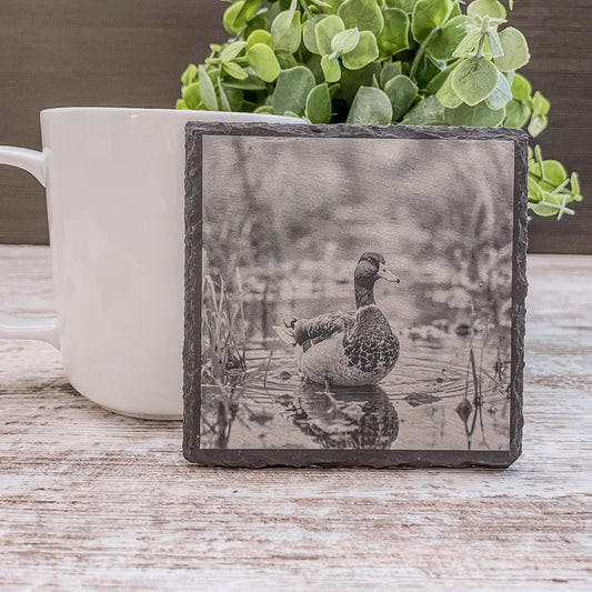 Slate Coasters | Mallard Ducks | Gift for Him | Gift for Husband | Bar Decor | Cabin Decor | Rustic Decor