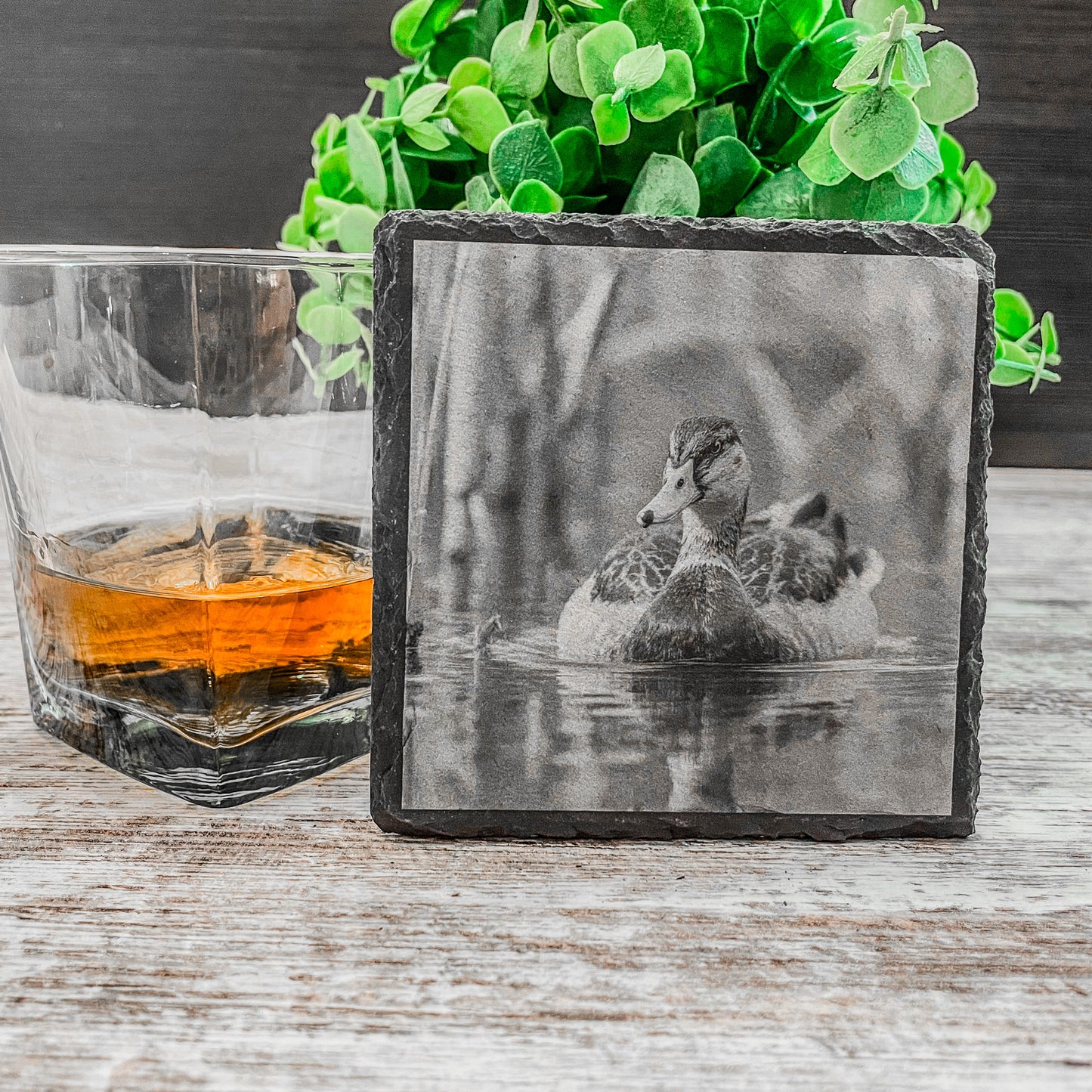 Slate Coasters | Mallard Ducks | Gift for Him | Gift for Husband | Bar Decor | Cabin Decor | Rustic Decor