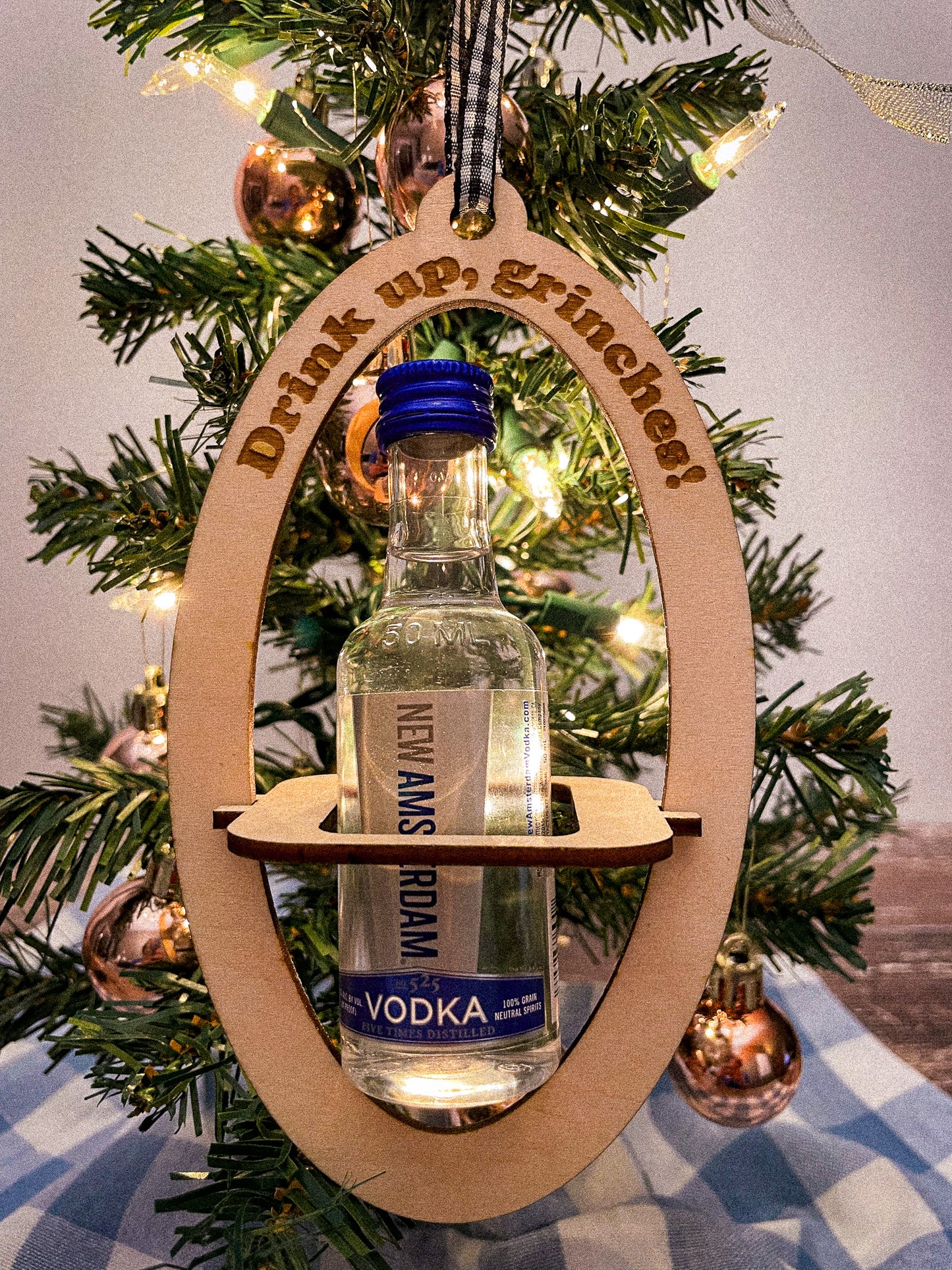 Mini Liquor Bottle Ornament – Unique Holiday Decor for a Festive Touch | Perfect Gifts & Christmas Tree Decorations