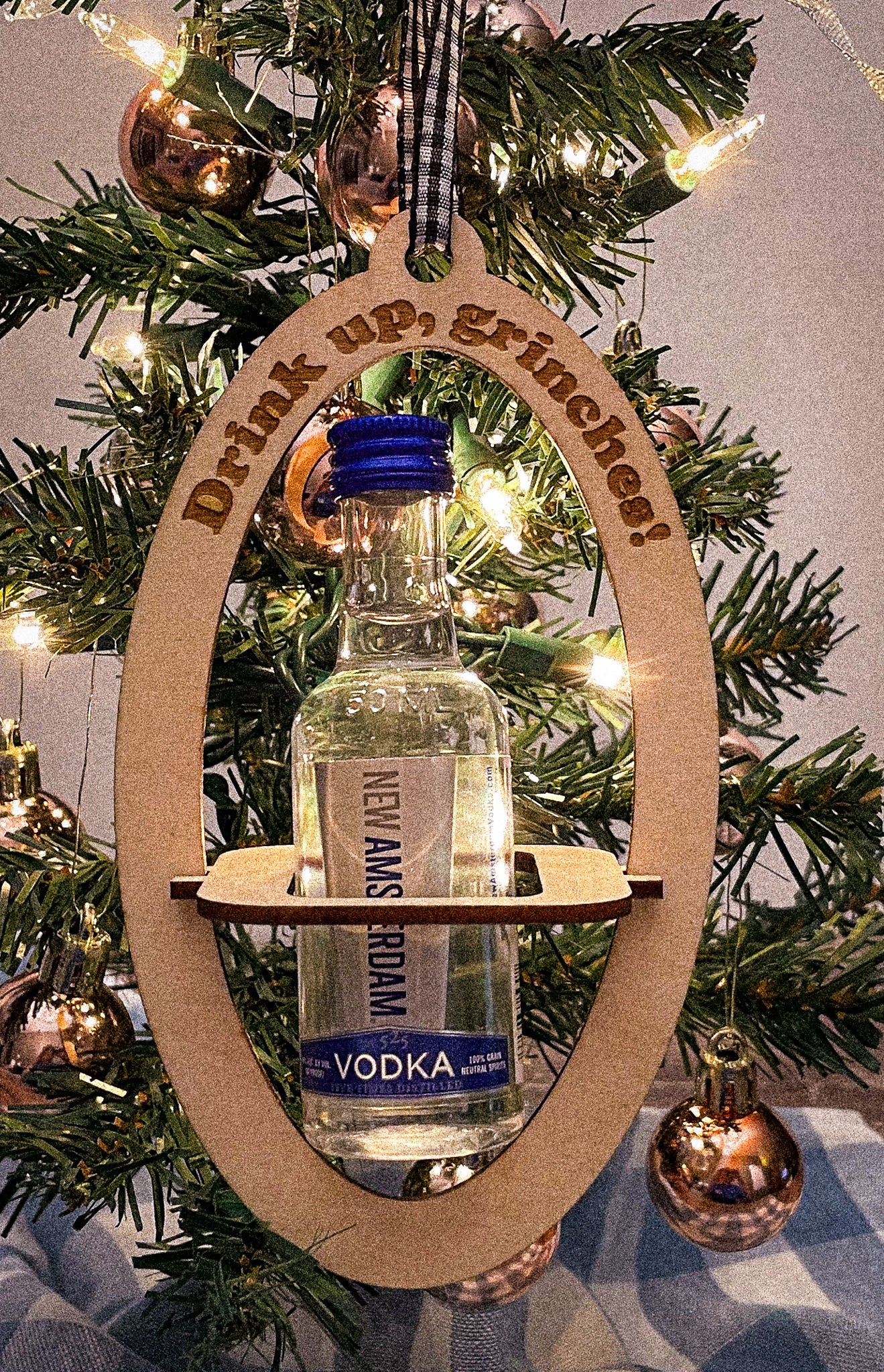 Mini Liquor Bottle Ornament – Unique Holiday Decor for a Festive Touch | Perfect Gifts & Christmas Tree Decorations