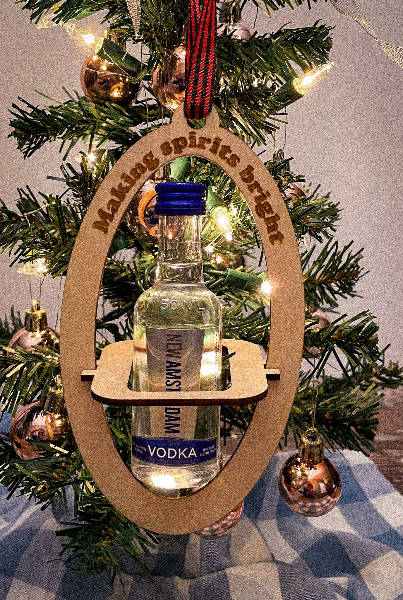 Mini Liquor Bottle Ornament – Unique Holiday Decor for a Festive Touch | Perfect Gifts & Christmas Tree Decorations