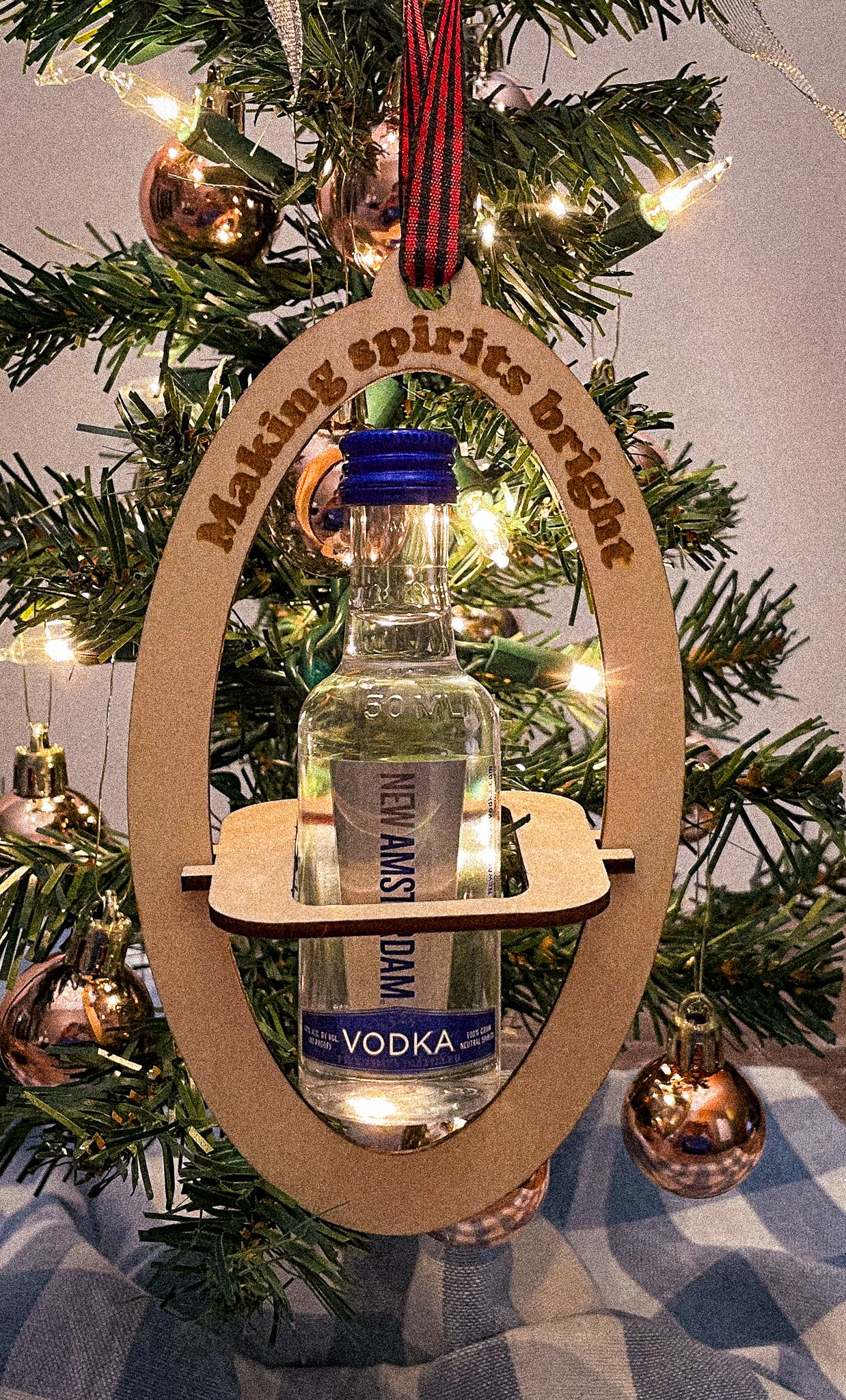 Mini Liquor Bottle Ornament – Unique Holiday Decor for a Festive Touch | Perfect Gifts & Christmas Tree Decorations