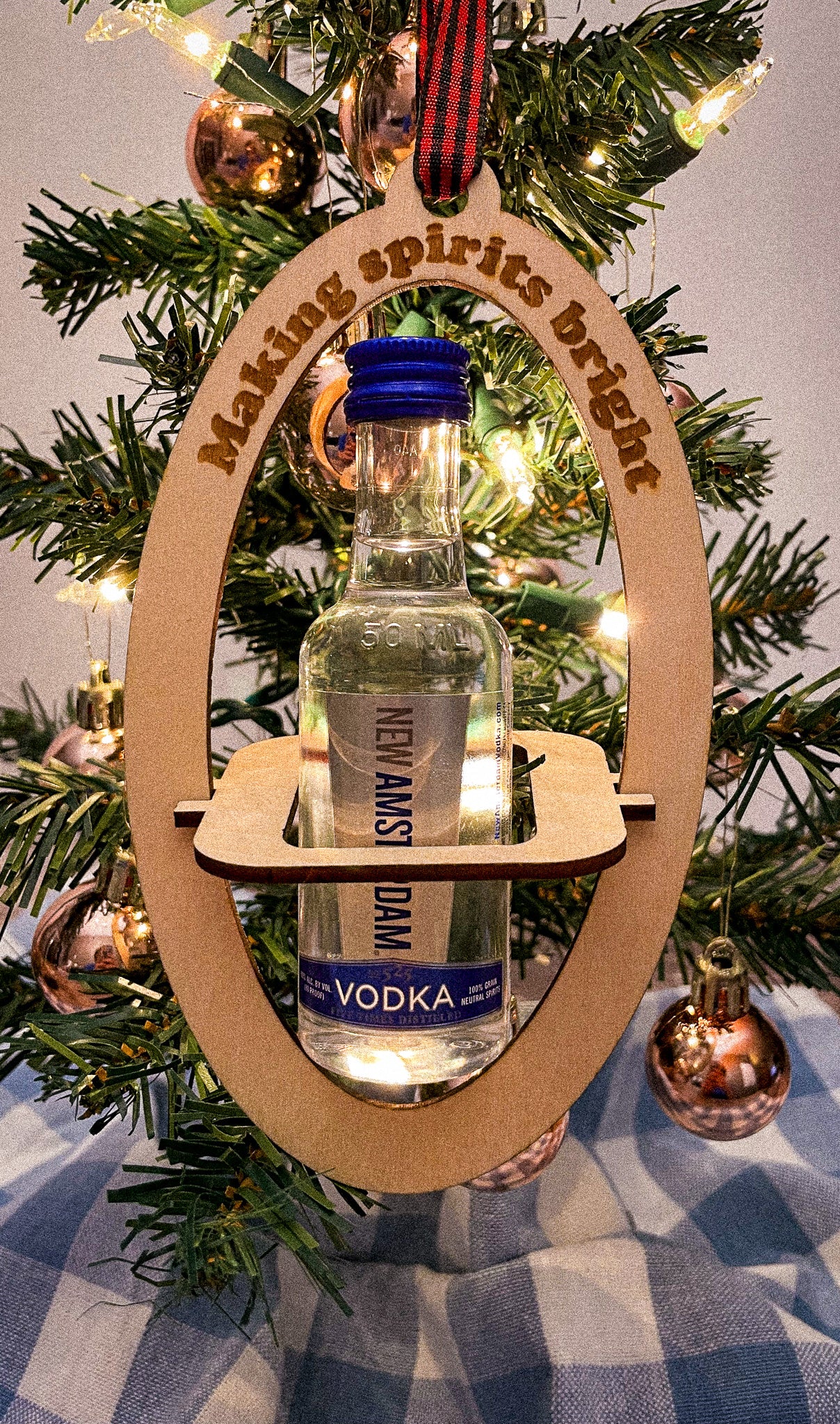 Mini Liquor Bottle Ornament – Unique Holiday Decor for a Festive Touch | Perfect Gifts & Christmas Tree Decorations