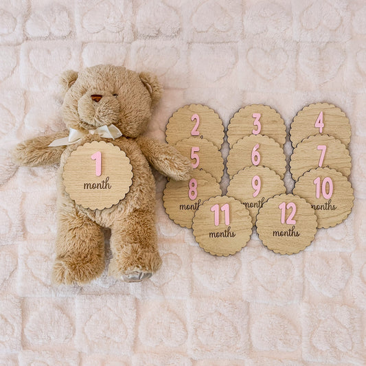 Baby Milestone Markers – Monthly Photo Props - Baby Shower Gift