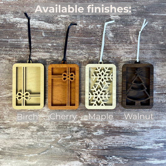 Christmas Ornament Gift Card Holder – Wooden Holiday Ornament for Gift Cards – Unique Stocking Stuffer, Teacher Gift, Secret Santa Idea
