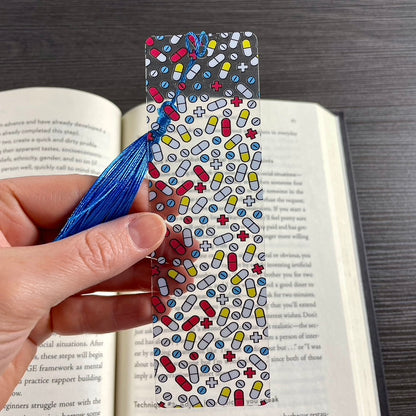 Happy Pills Bookmark – Funny Gift for Pharmacists, Nurses, or Book Lovers Who Read for Their Dose of Joy