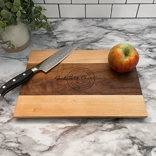 Personalized Engraved Cutting Board - Hard Maple / Walnut Wood / Hard Maple