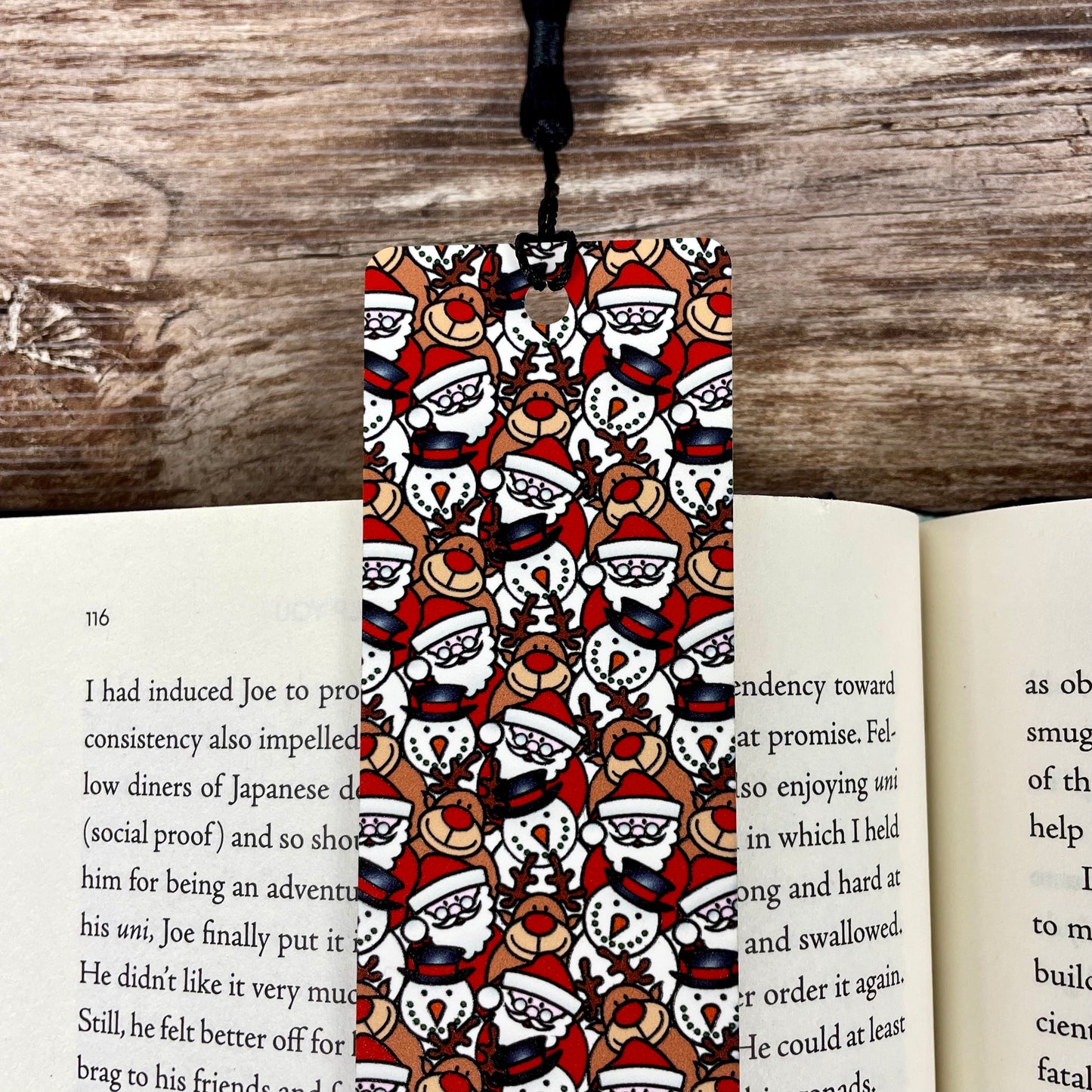 Cute Christmas Bookmark – Santa, Reindeer, and Snowmen – Holiday Reading Gift for Book Lovers