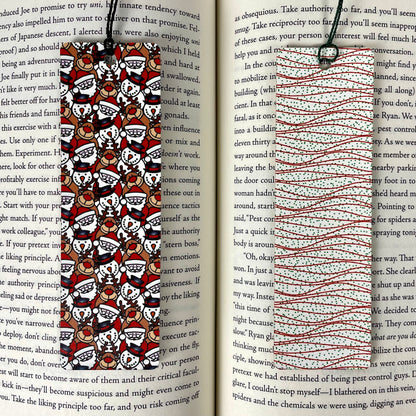 Christmas Bookmark Duo - Santa Reindeer Snowman & Holiday Snack Cake