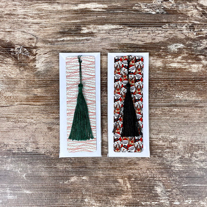 Christmas Bookmark Duo - Santa Reindeer Snowman & Holiday Snack Cake