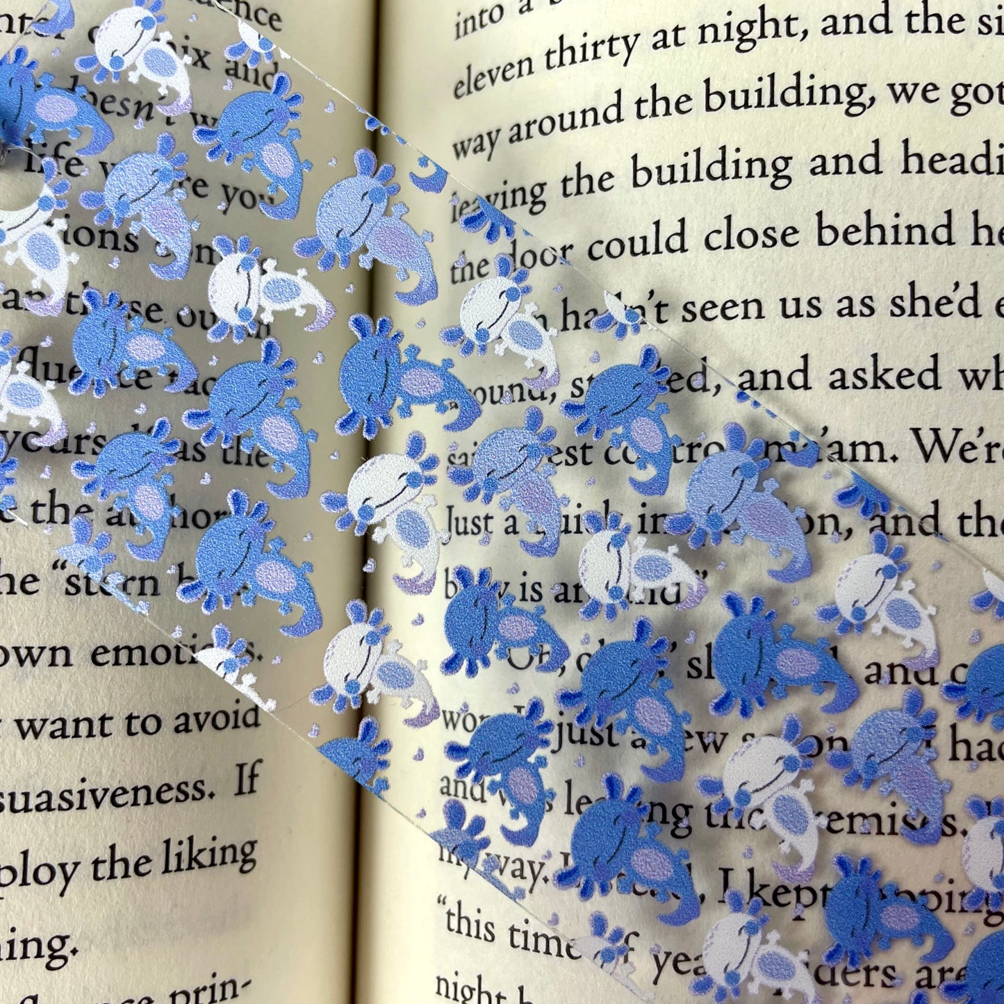 Blue Axolotl Bookmark | Cute Bookmark for Kids & Animal Lovers | Fun Gift for Readers | Kawaii Reading Accessory with Tassel