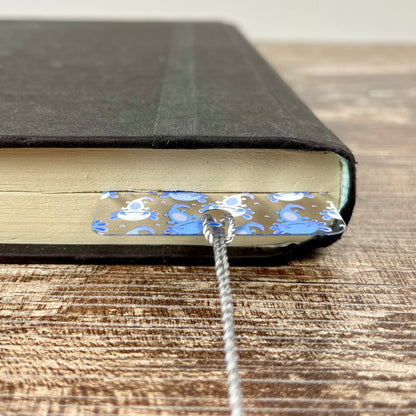 Blue Axolotl Bookmark | Cute Bookmark for Kids & Animal Lovers | Fun Gift for Readers | Kawaii Reading Accessory with Tassel