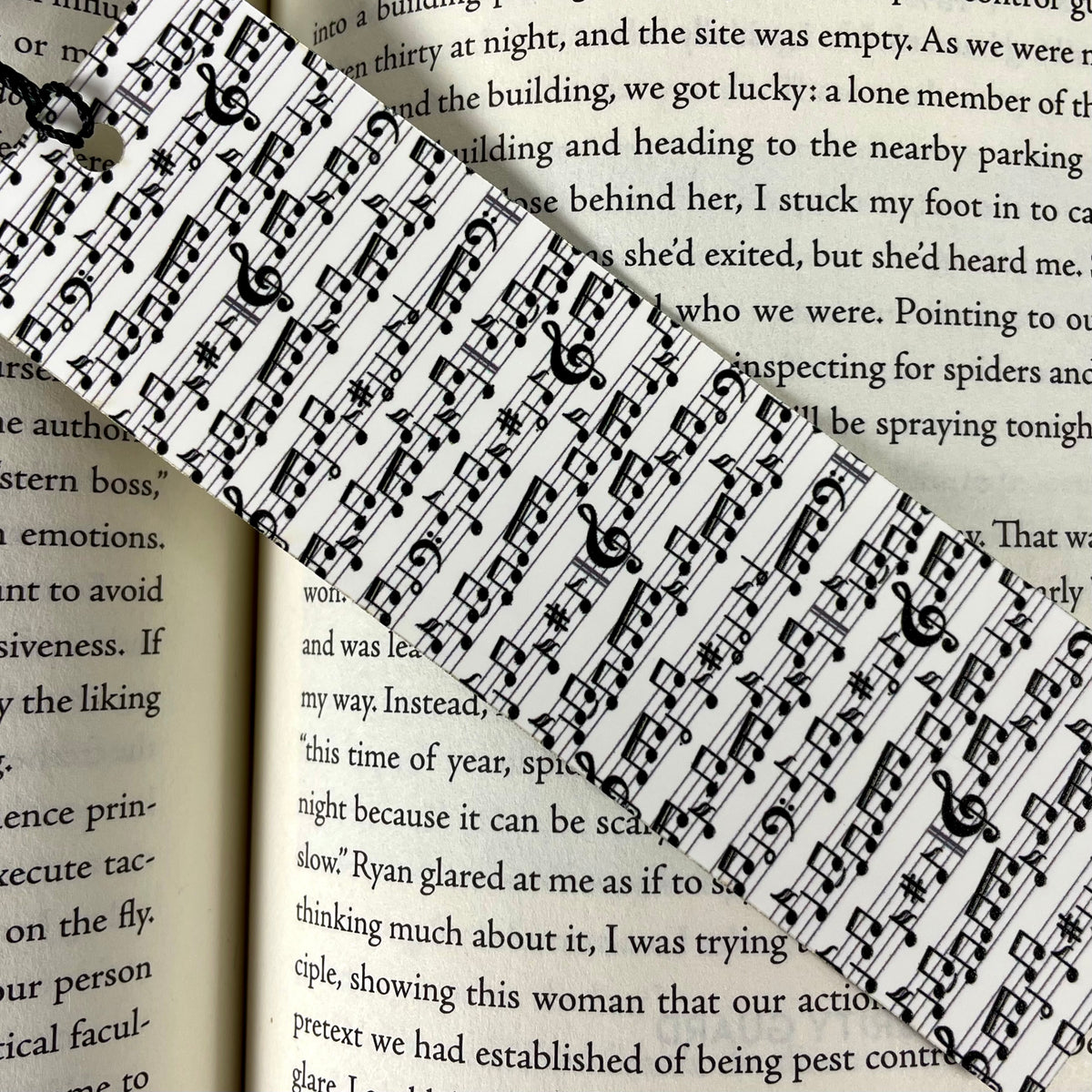 Musical Notes Bookmark with Tassel - Gift for Music Lovers