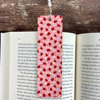 Ladybug Heart Floral Pink Bookmark - Sweet Gift for Book Lovers