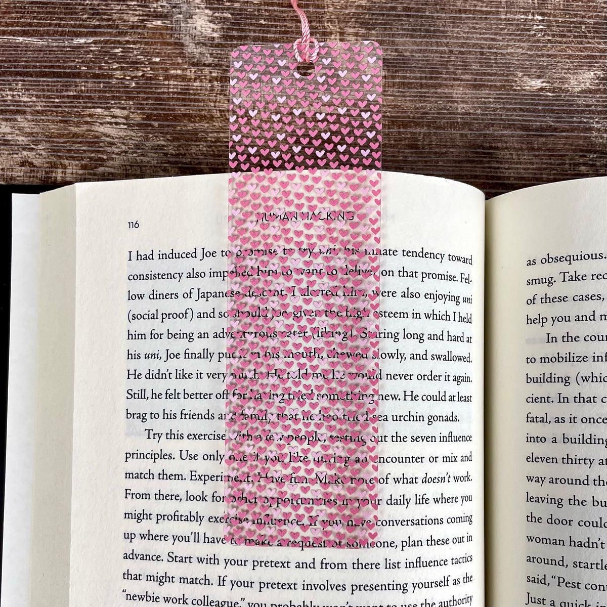 Pink Heart Bookmark – Sweet Gift for Readers