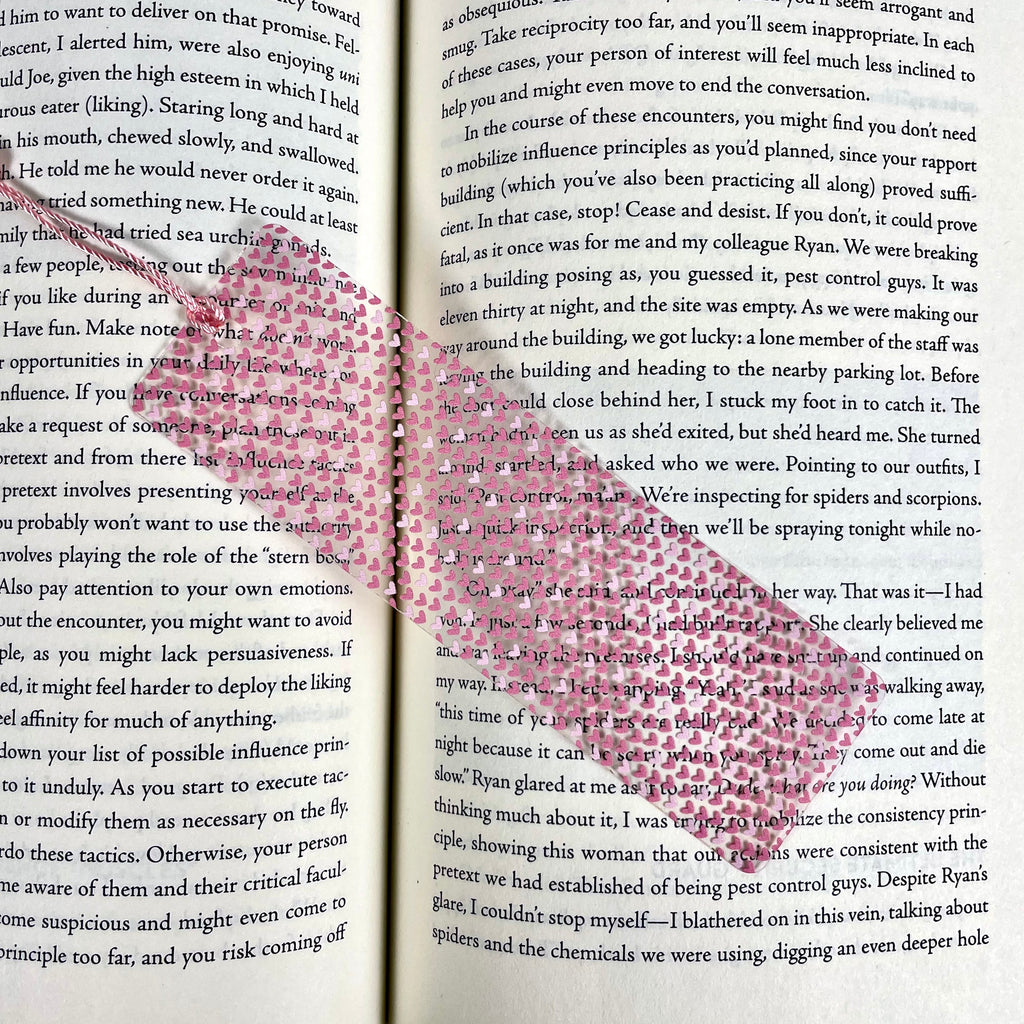 Pink Heart Bookmark – Sweet Gift for Readers