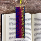 Rainbow cheetah print bookmark - colorful gift for book lovers