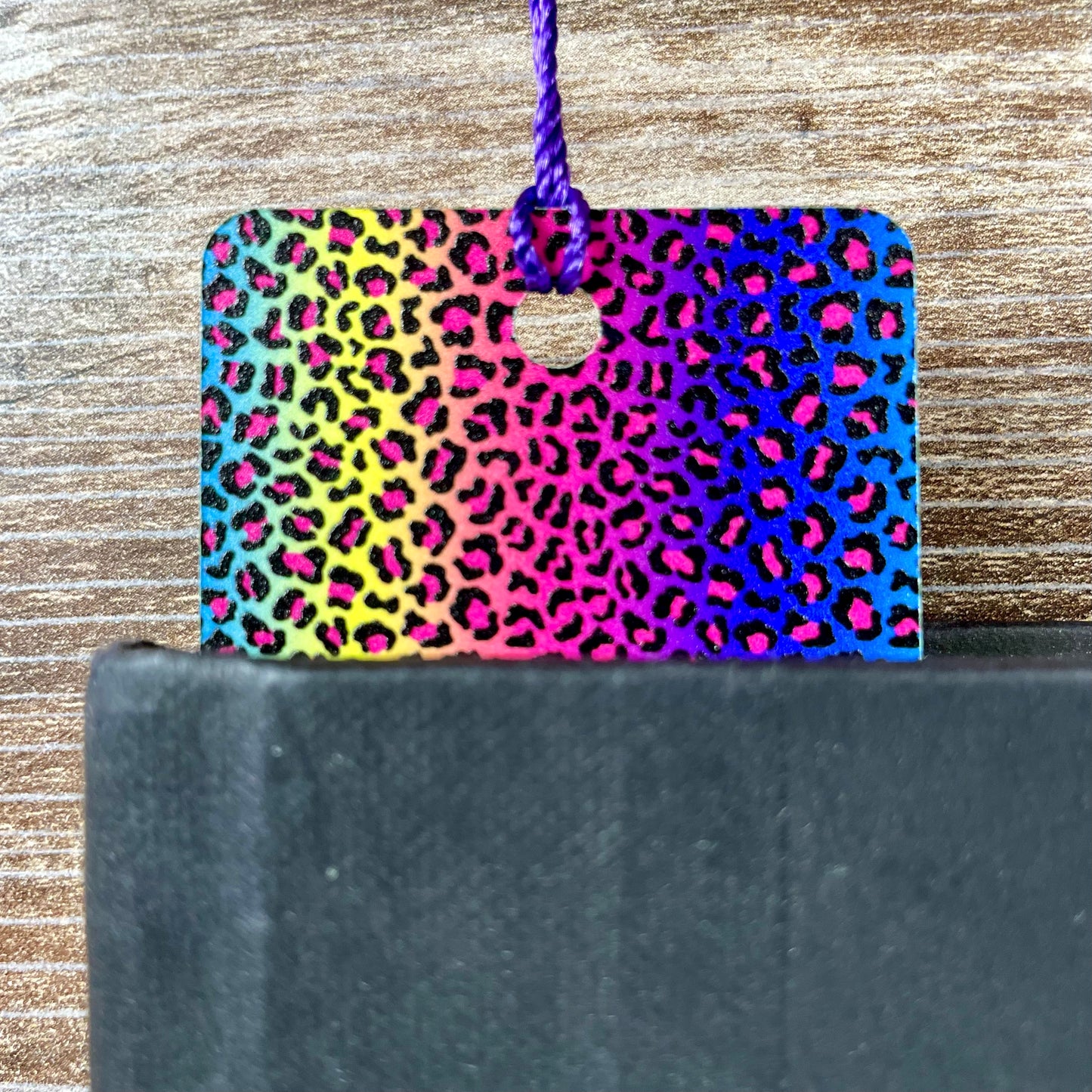 Rainbow Leopard Print Bookmark - Bright Gift for Book Lovers