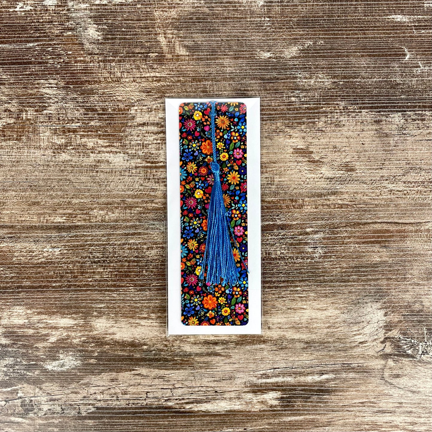 Retro floral heart bookmark - bold vintage book lover gift for readers