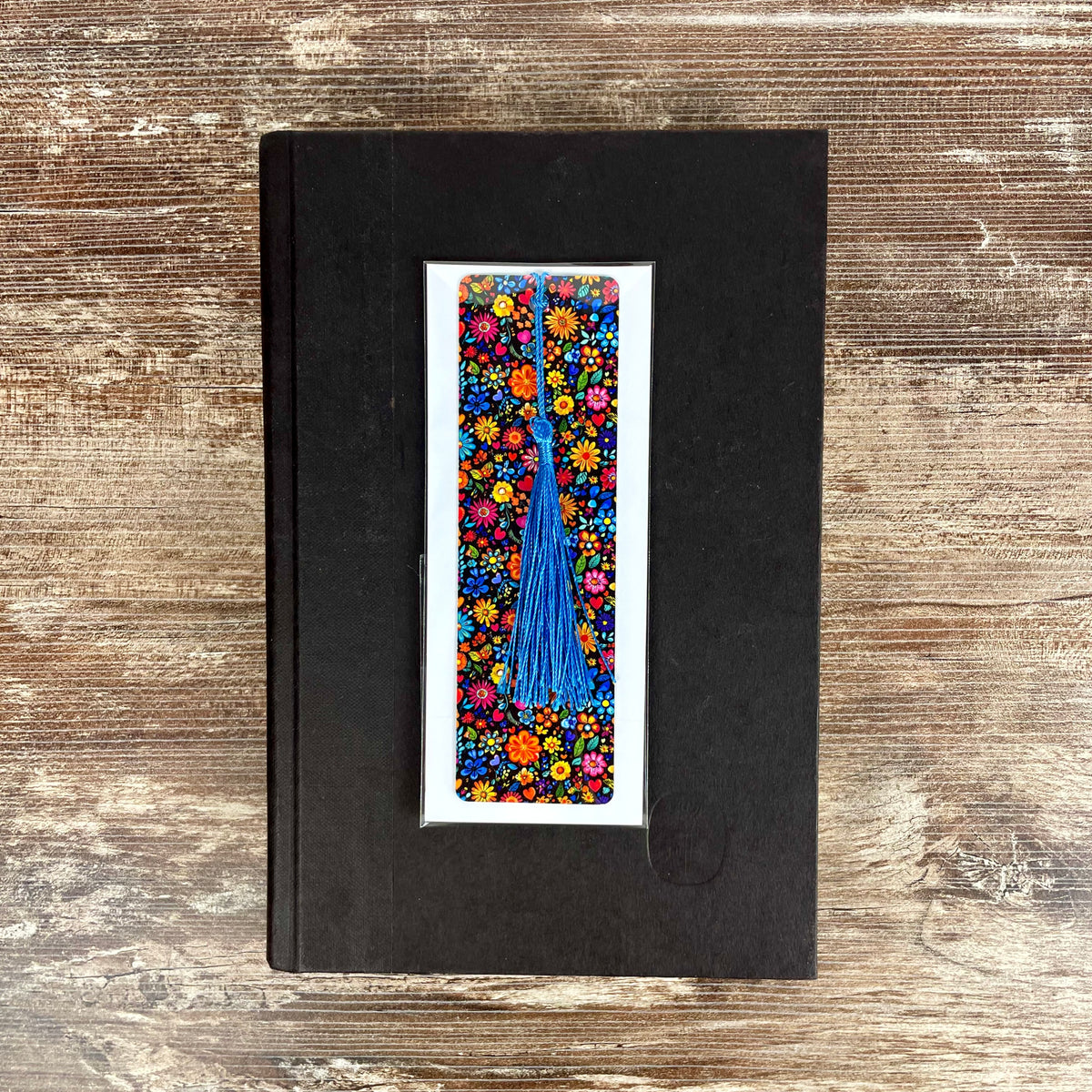 Retro floral heart bookmark - bold vintage book lover gift for readers
