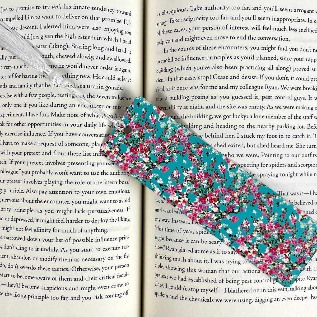 Cherry blossom bookmark -  floral gift for readers