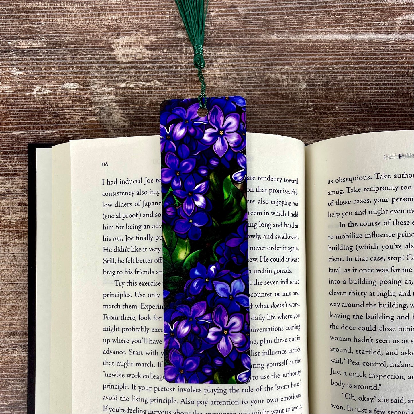 Lilac flower bookmark - Purple Floral Reading Accessory for Book Lovers