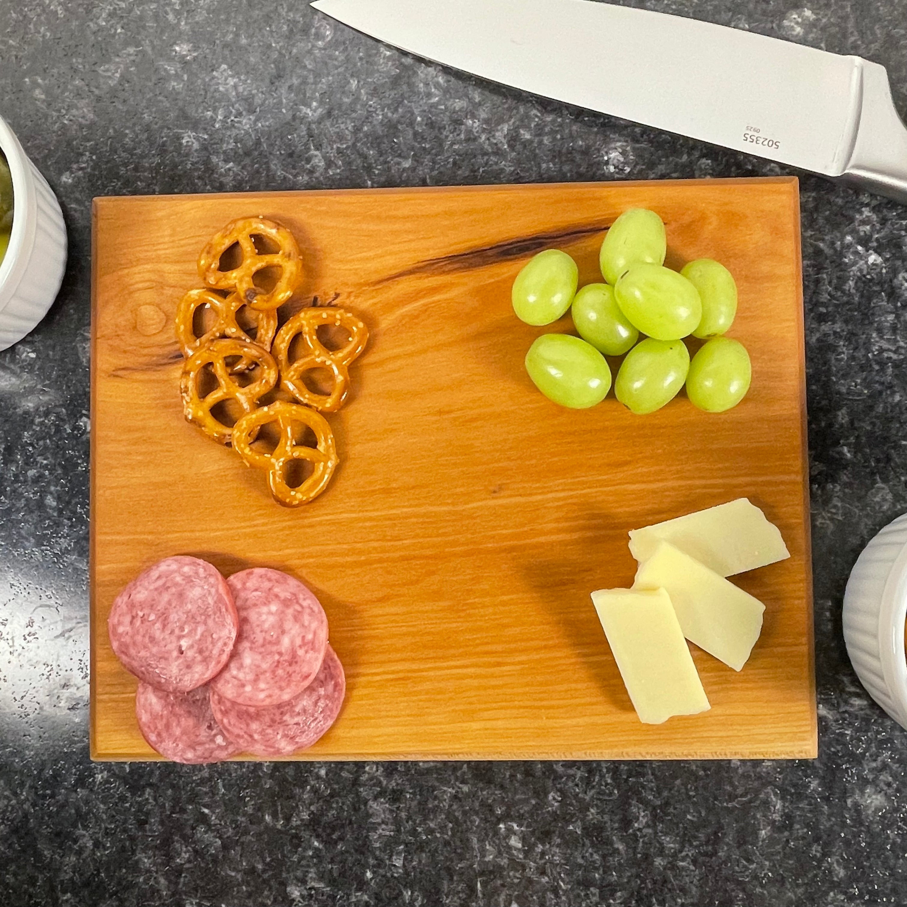 Solid Cherry Artisan Serving Board – One-Piece Wood