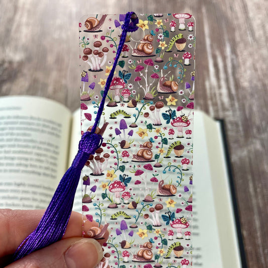 Enchanted Forest Bookmark – Whimsical Mushrooms & Fairy Garden Gift