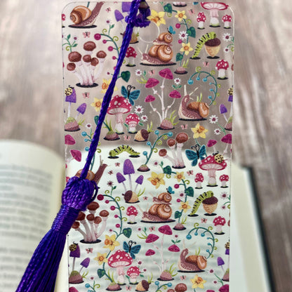 Enchanted Forest Bookmark – Whimsical Mushrooms & Fairy Garden Gift