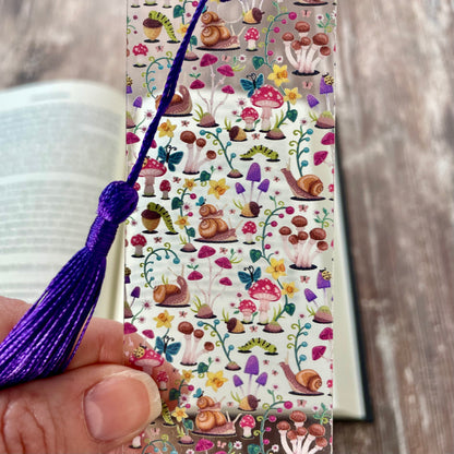 Enchanted Forest Bookmark – Whimsical Mushrooms & Fairy Garden Gift