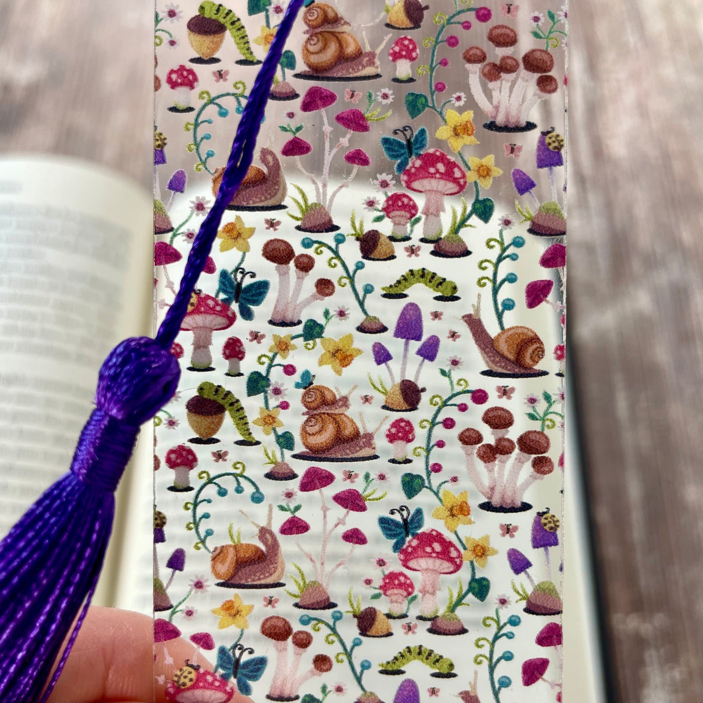 Enchanted Forest Bookmark – Whimsical Mushrooms & Fairy Garden Gift