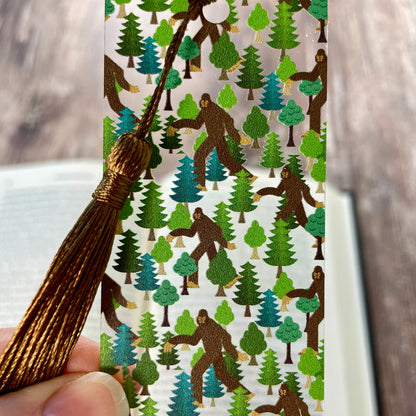 Bigfoot Bookmark with Tassel | Funny Sasquatch Forest Bookmark