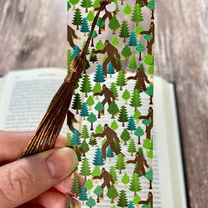 Bigfoot Bookmark with Tassel | Funny Sasquatch Forest Bookmark